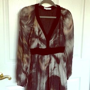 Long sleeved silk Anne Fontaine dress